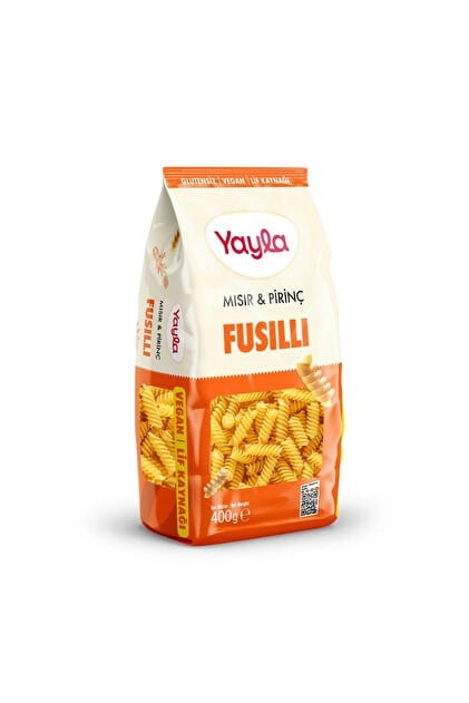 YAYLA BAK.MAKARNASI 400GR MISIR-PİRİNÇ FUSILLI