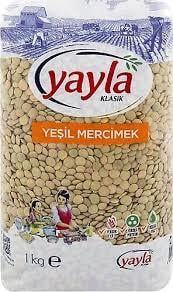 YAYLA YEŞİL MERCİMEK 1 KG