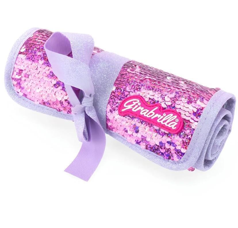 IŞILTILI KATLANIR KALEMLİK KOYU PEMBE