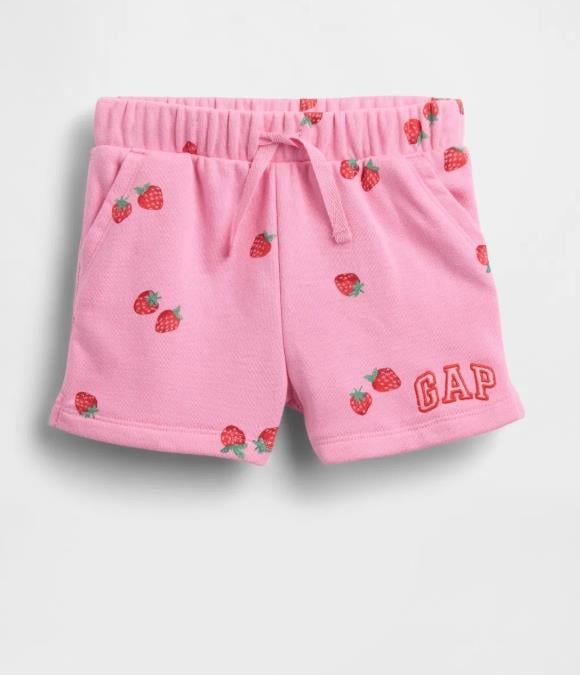 Kız Bebek | Logo Pull-On Fransız Havlu Kumaş Şort Pembe