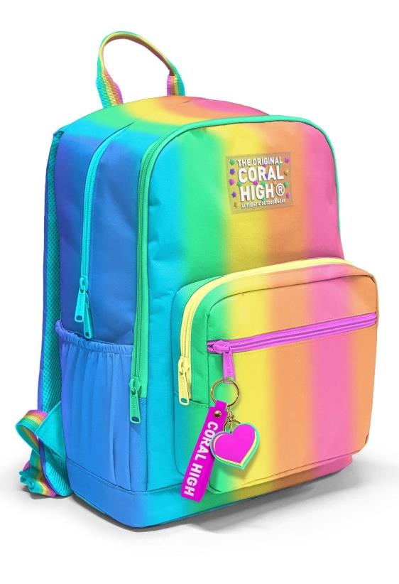 Coral High Renkli Çizgili Okul Sırt Çantası