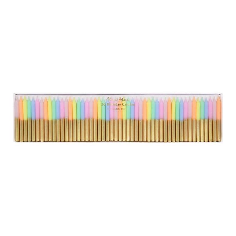 Meri Meri - Mini Pastel Mumlar - 50 Adet