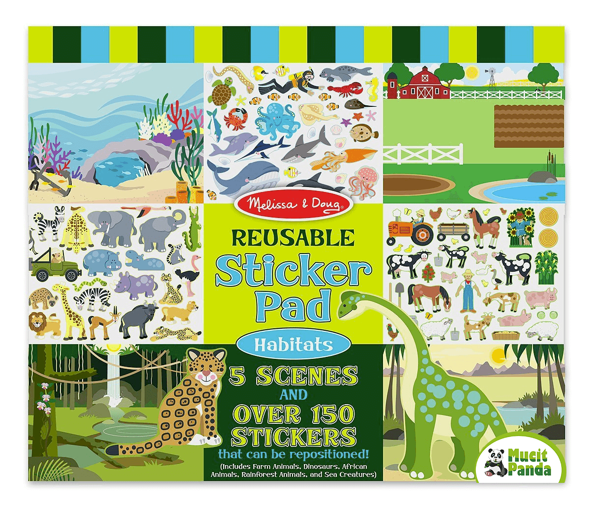 Melissa and Doug Tak Çıkar Çıkartma Kitabı - Hayvanlar