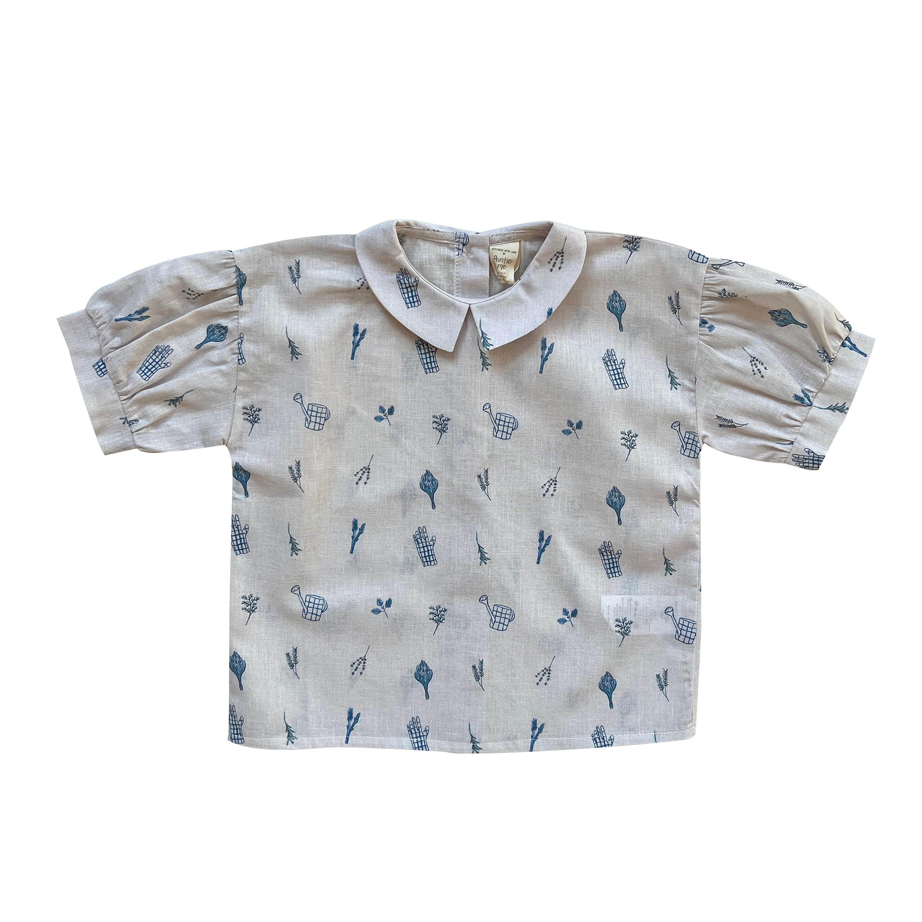 'GARDENING' BLOUSE WITH COLLAR