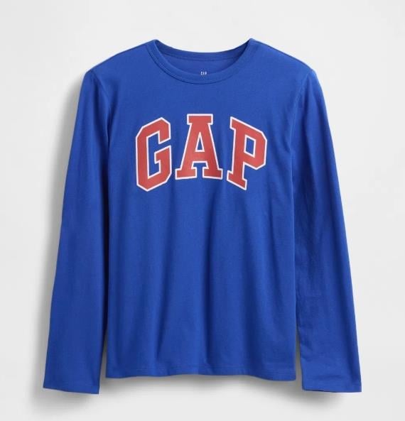 Erkek Çocuk | Gap Logo T-Shirt Uzun Kol - Mavi