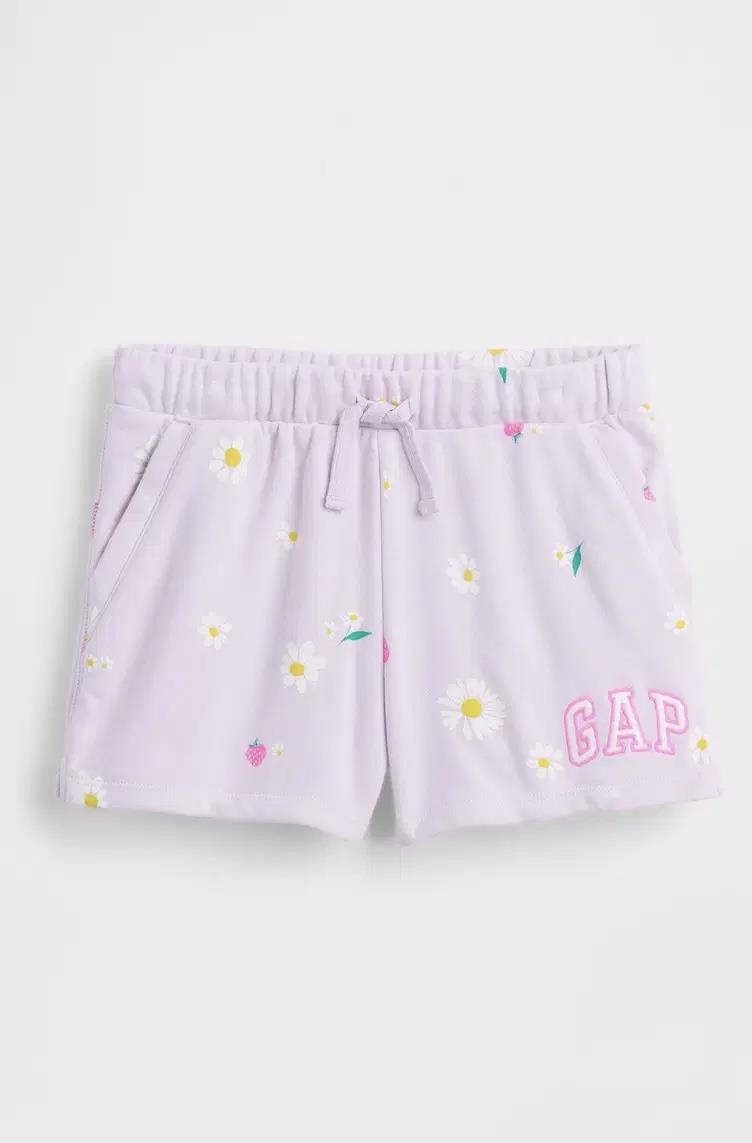 Kız Çocuk | Gap Logo Fransız Havlu Kumaş Pull-On Şort - Lila