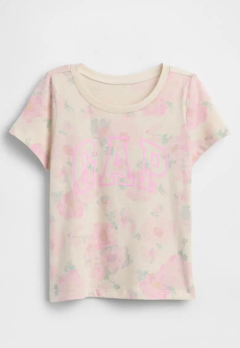 Kız Bebek | Grafik Baskılı T-Shirt - Bej