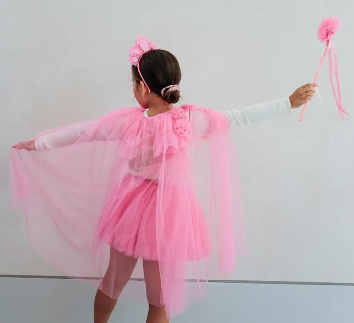 Mimi & Lula Pink Ruffle Flower Pelerin