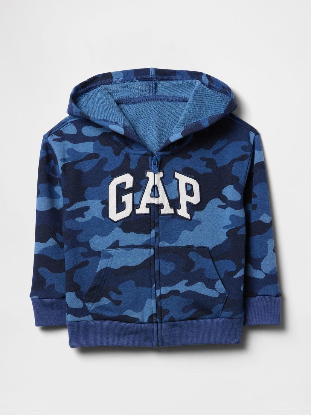 Erkek Bebek | Gap Logo Relaxed Fermuarlı Sweatshirt - Mavi