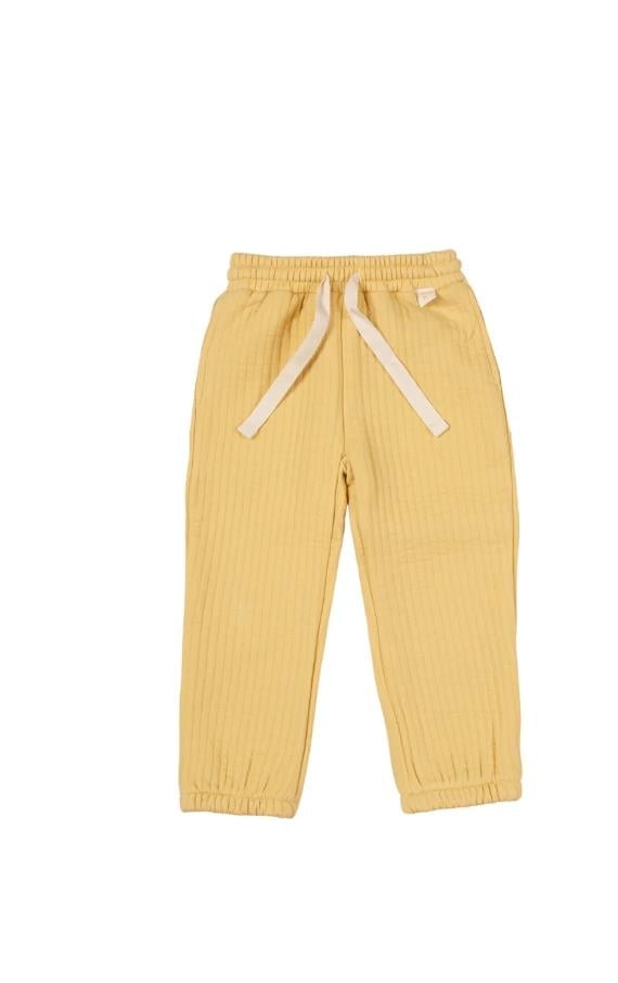 Kapitone Jogger Pantolon - Sarı