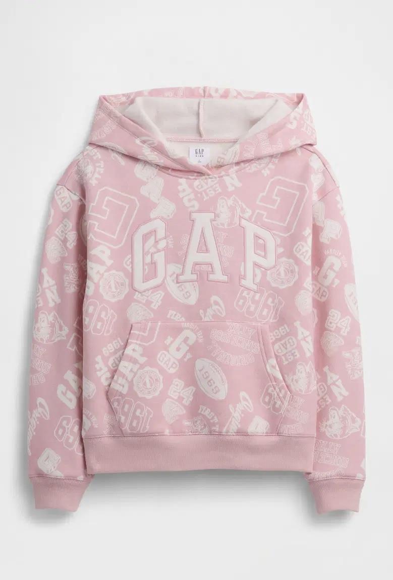 Kız Çocuk | Relaxed Gap Logo Kapüşonlu Sweatshirt - Pembe