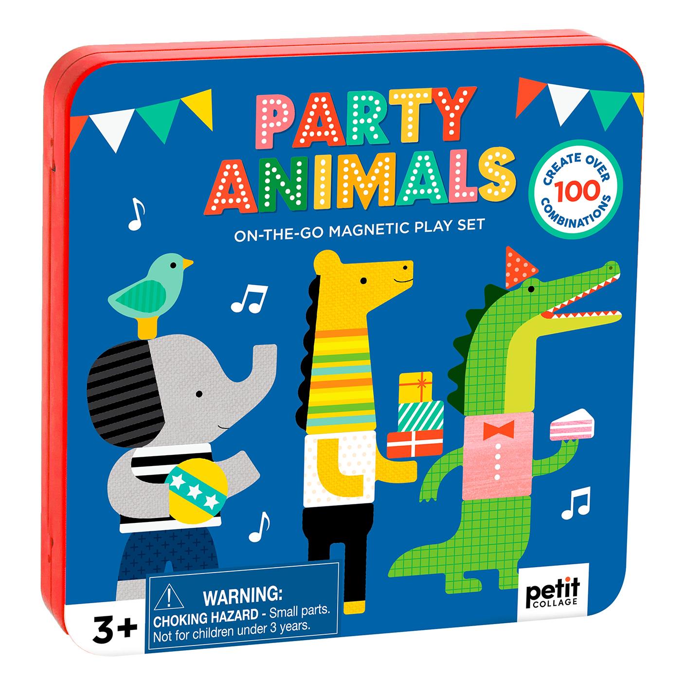 Petit Collage Taşınabilir Mıknatıslı Oyun Seti - Party Animals