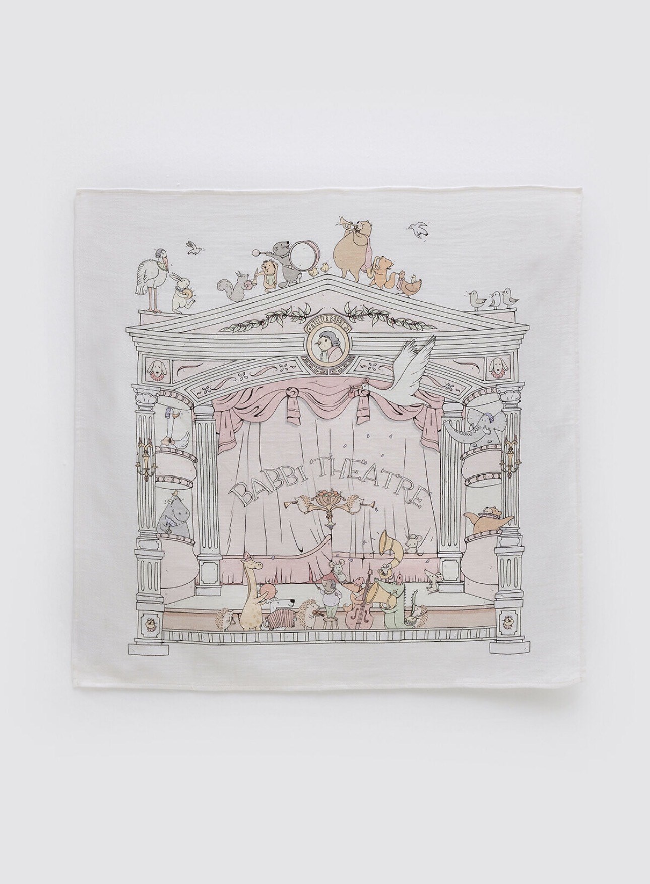 Çift Katlı Müslin Bebek Örtüsü - Theatre / Pembe 100x100cm