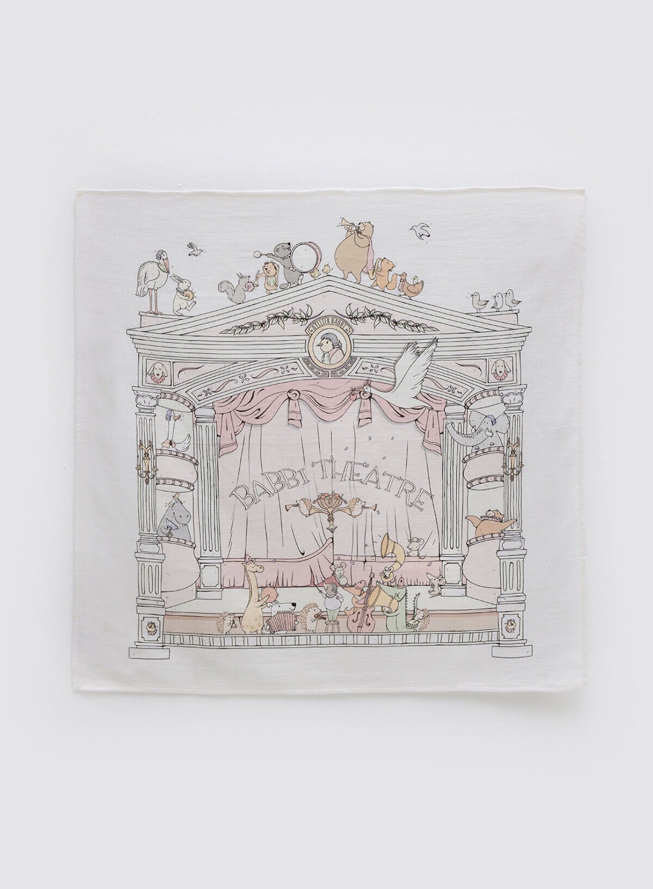 Çift Katlı Müslin Bebek Örtüsü - Theatre / Pembe 70x70cm