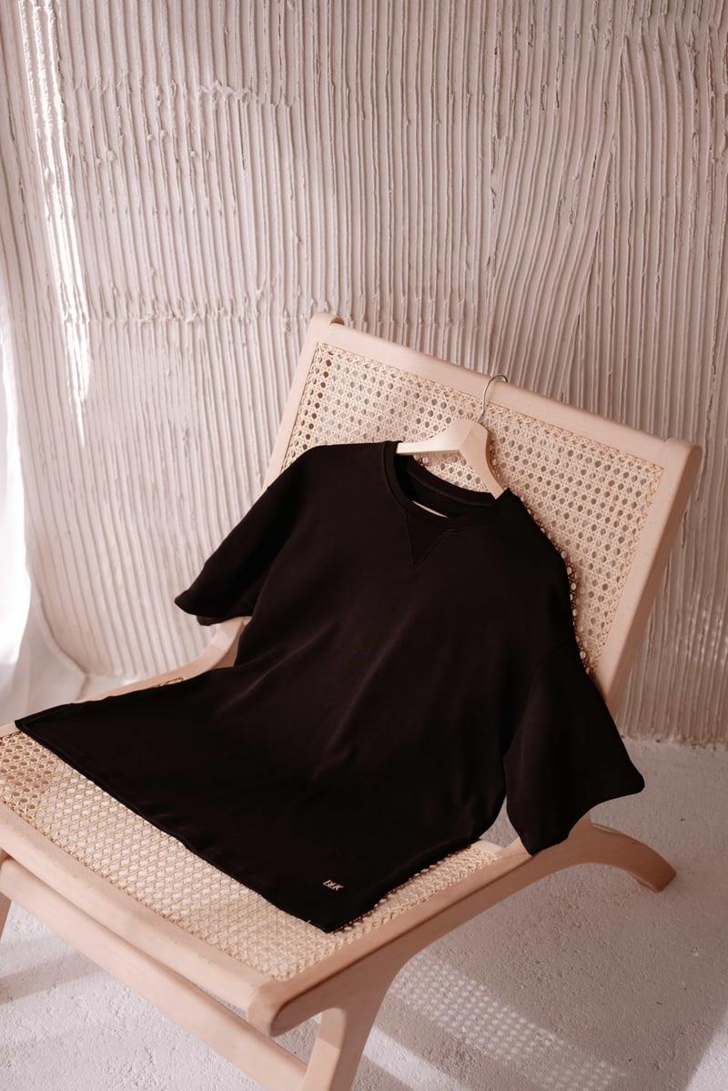 BabyBEK Kadın Oversize Siyah T-shirt