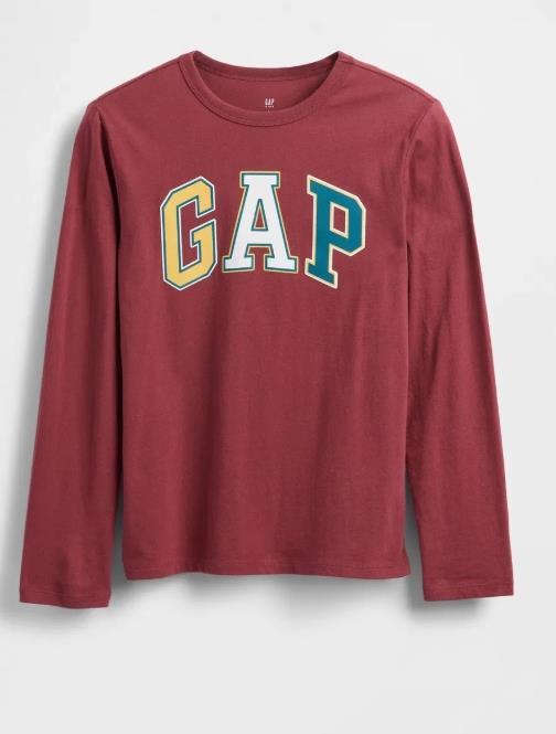 Erkek Çocuk | Gap Logo T-Shirt Uzun Kol - Bordo