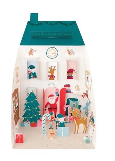 Meri Meri - Santa's House Pop Up Advent Calendar - Noel Baba'nın Evi Advent Calendar