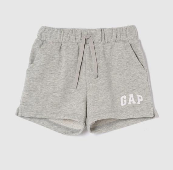 Kız Bebek | Gap Logo Pull-On Fransız Havlu Kumaş Şort Gri