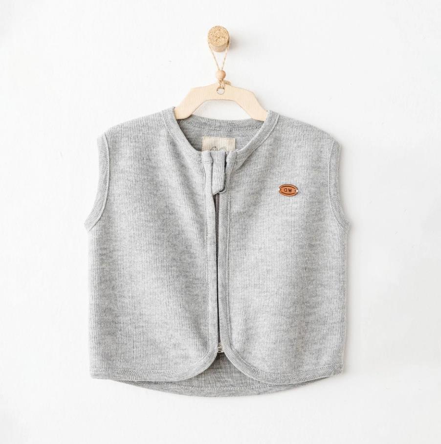 AC26211BEBEK YELEK VEST CASUAL GRİ