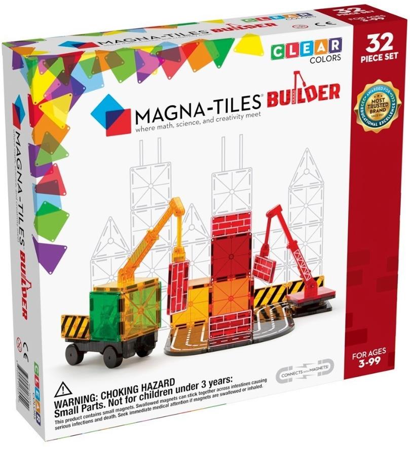 MAGNA-TILES® - İnşaat Manyetik Bloklar - 32 Parça