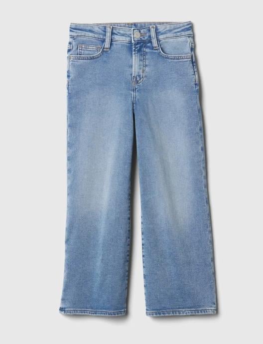 Kız Çocuk | High Rise Supersoft Wide-Leg Jean Pantolon