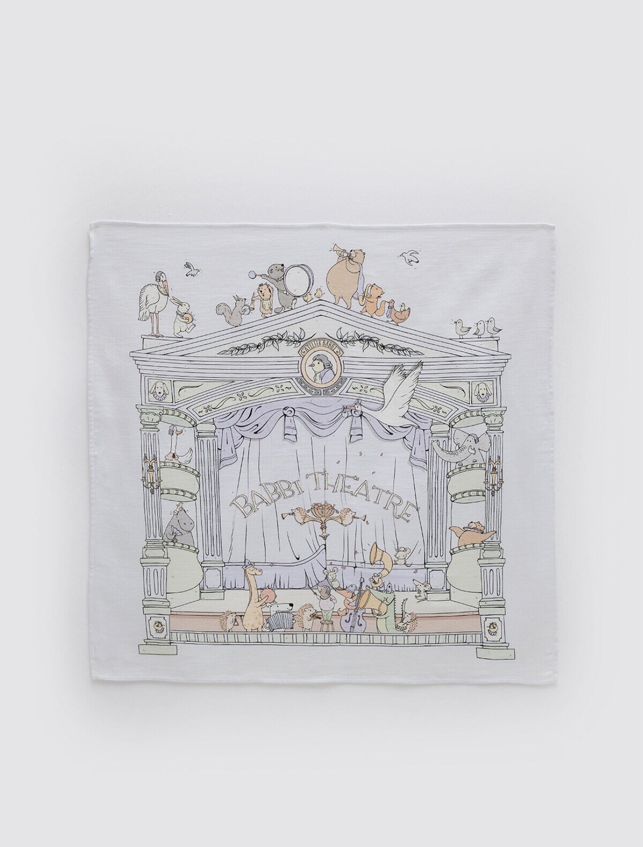 Çift Katlı Müslin Bebek Örtüsü - Theatre / Mavi 70x70cm