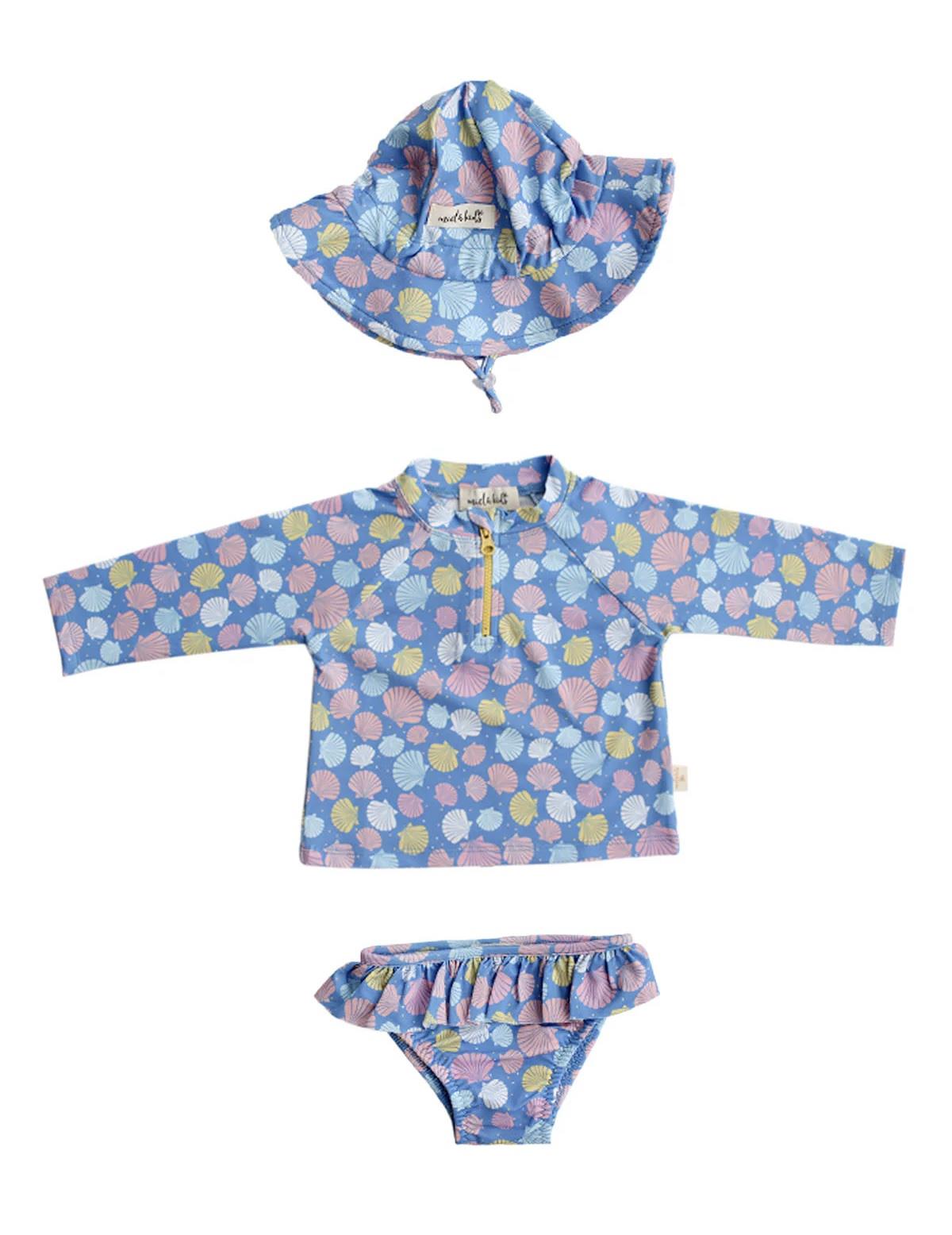 Uzun Kollu Mayo Set - Sea Shell