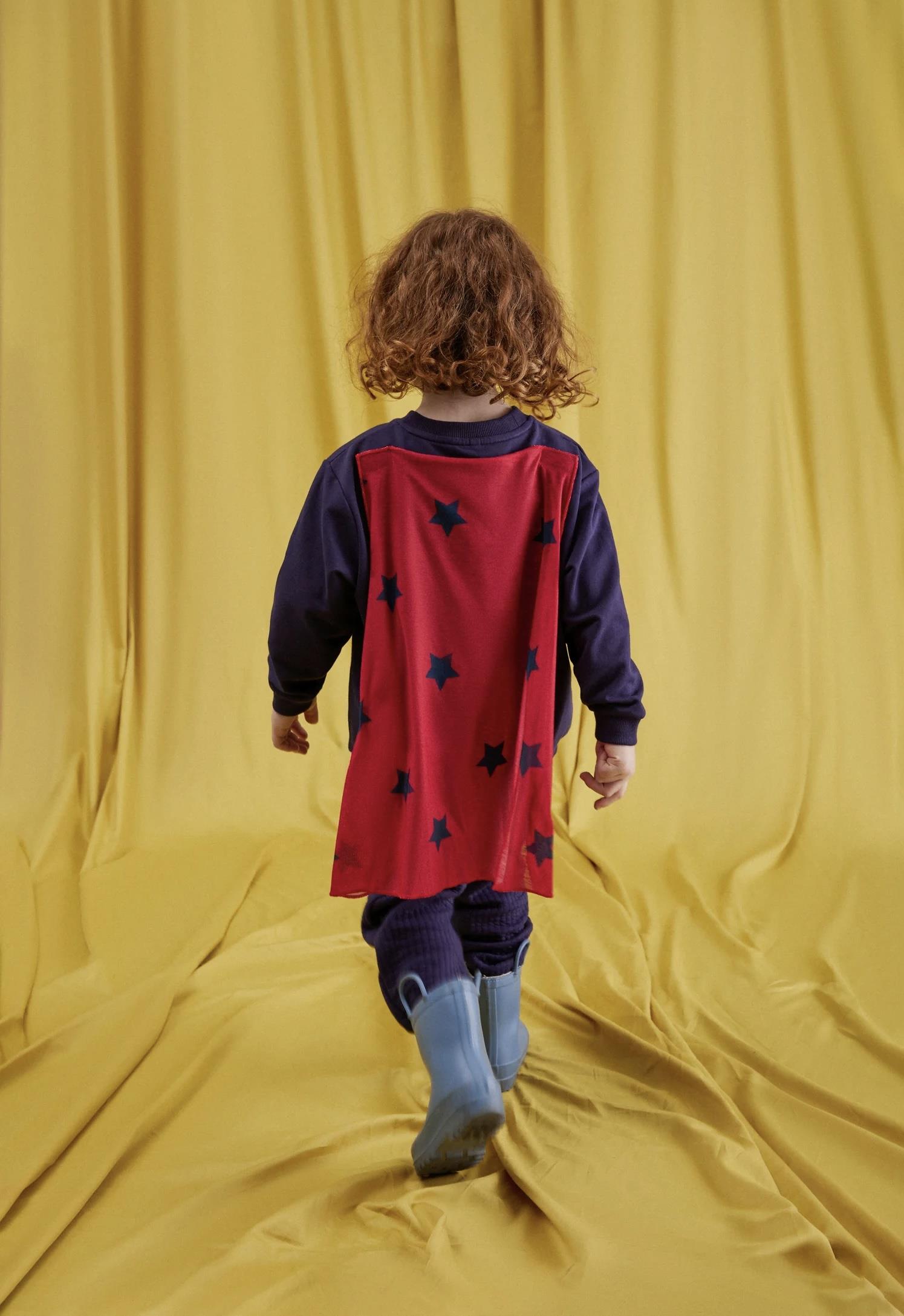 Pelerin Detaylı Sweatshirt - Gece Mavisi