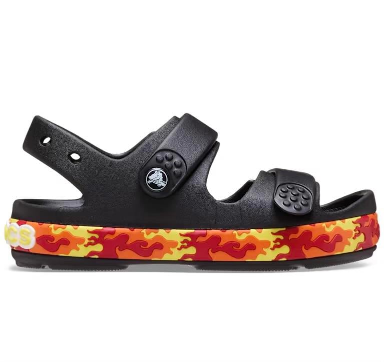 Crocband Cruiser Flames Sandal T - Black