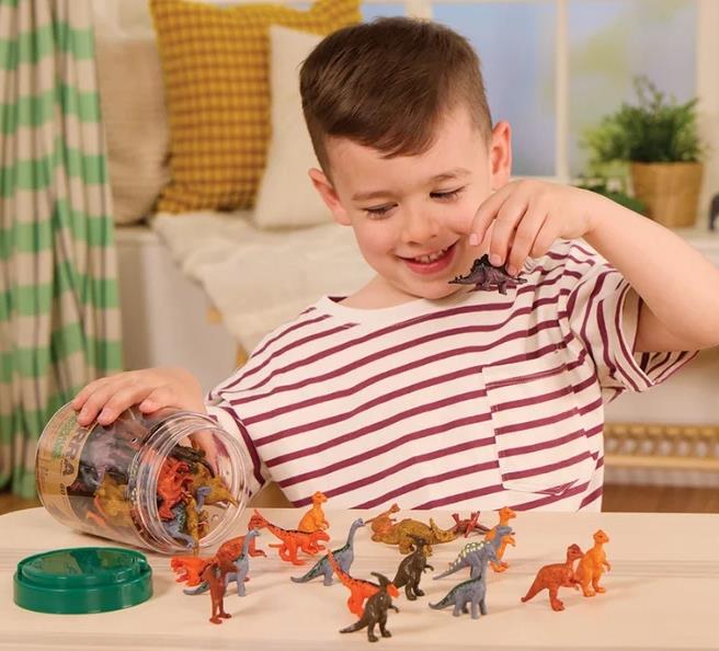Terra 60 Parça Tüp İçinde Küçük Oyun Seti - Dinozorlar