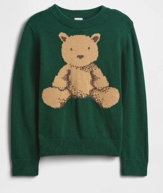 Erkek Bebek | Intarsia Kazak - Yeşil