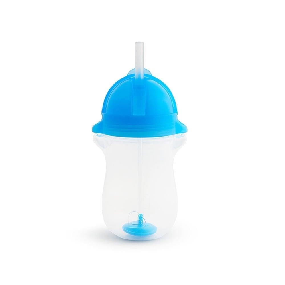 Munchkin Tıklama Kilitli Uçlu Pipetli Alıştırma Bardağı, 12ay+, 296ml, Mavi