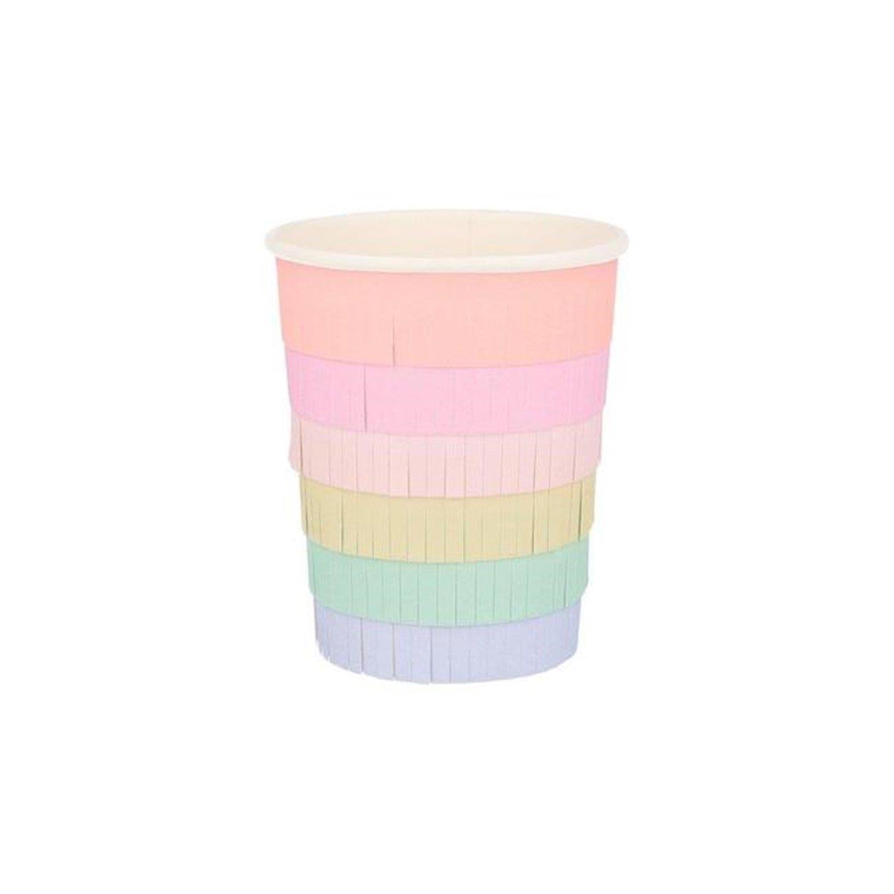Meri Meri - Rainbow Sun Cups - Gökkuşağı Güneşli Bardaklar - 8'li