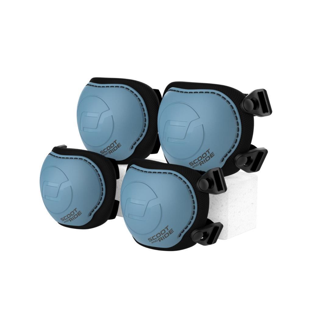 Scoot and Ride XXS-S Dizlik ve Dirseklik Scooter Koruyucu Set Petrol