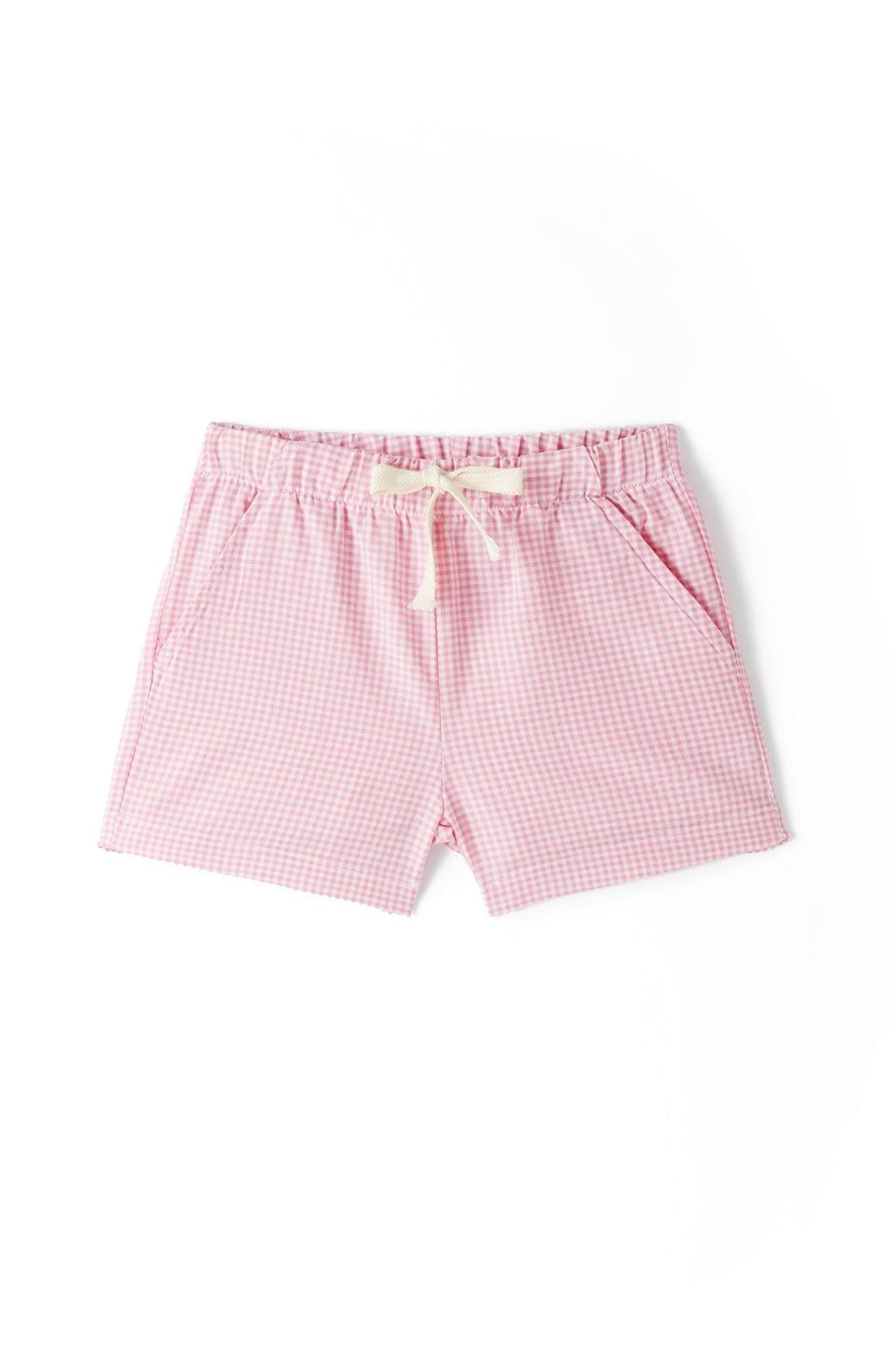 Pembe Pötikareli Şort