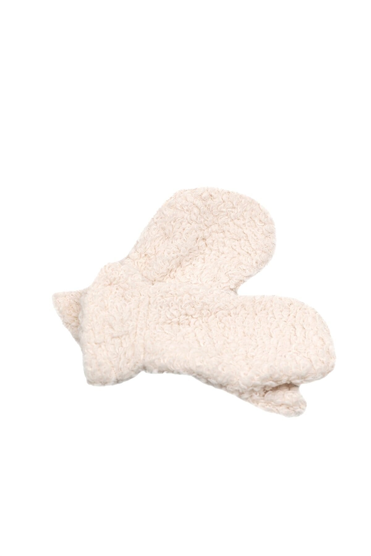 Bebek Peluş Eldiven Kırık Beyaz 