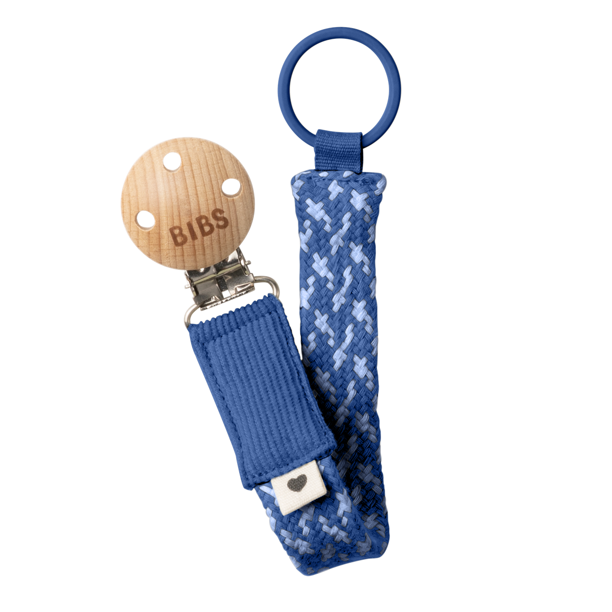 BIBS Paci Braid Emzik Askısı - Cornflower/Dusty Blue