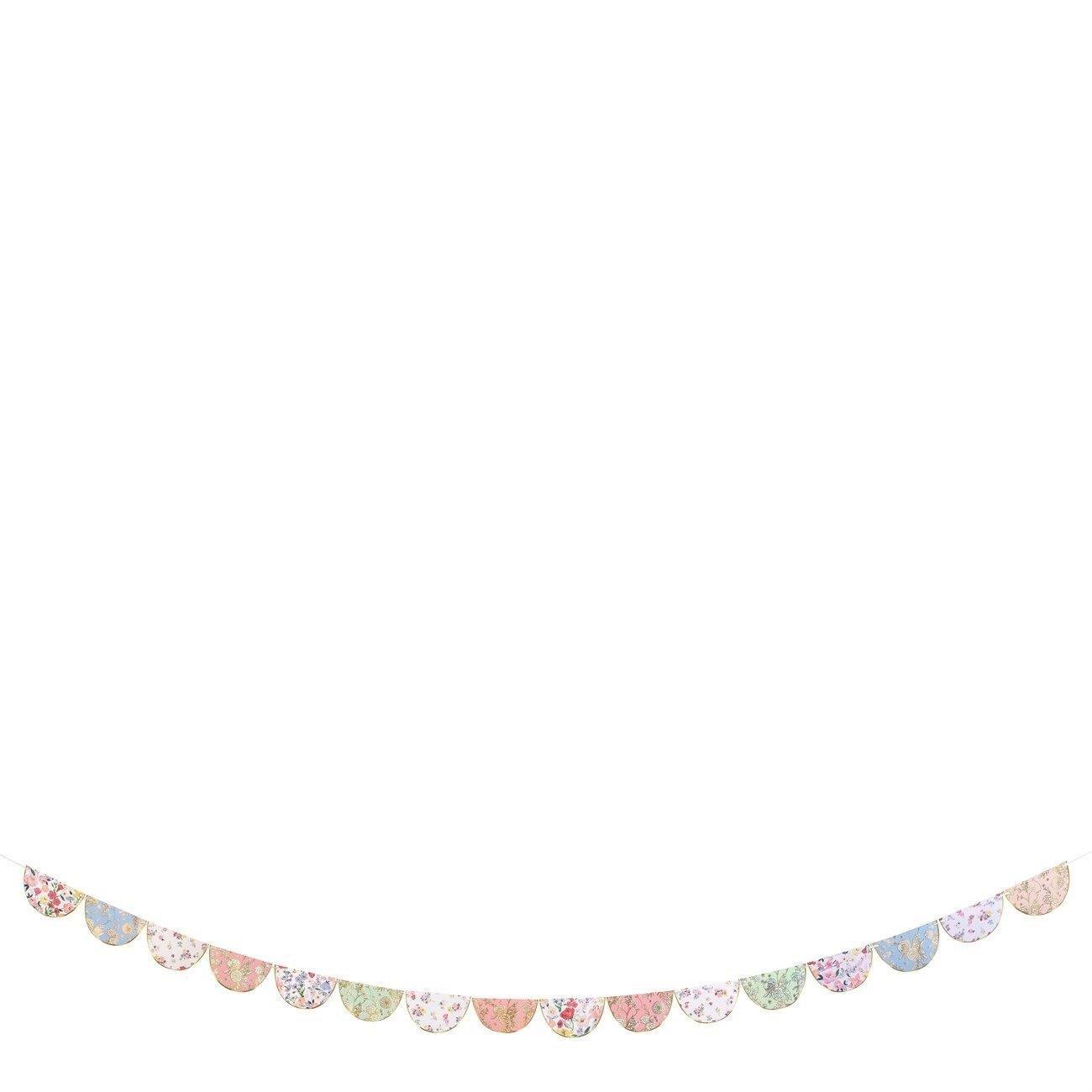 Meri Meri - English Garden Scallop Garland - English Garden Yarım Ay Asılan Süs