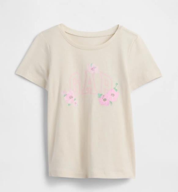 Kız Bebek | BabyGap Logo T-Shirt Krem