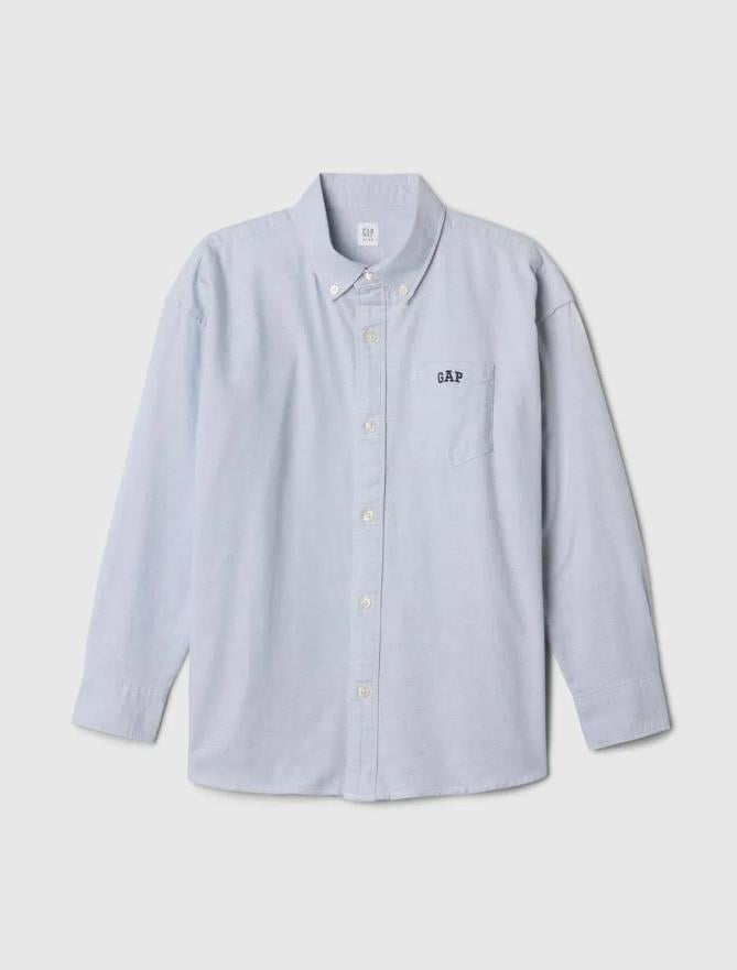 Erkek Çocuk | Mini Gap Logo Oxford Gömlek - Mavi