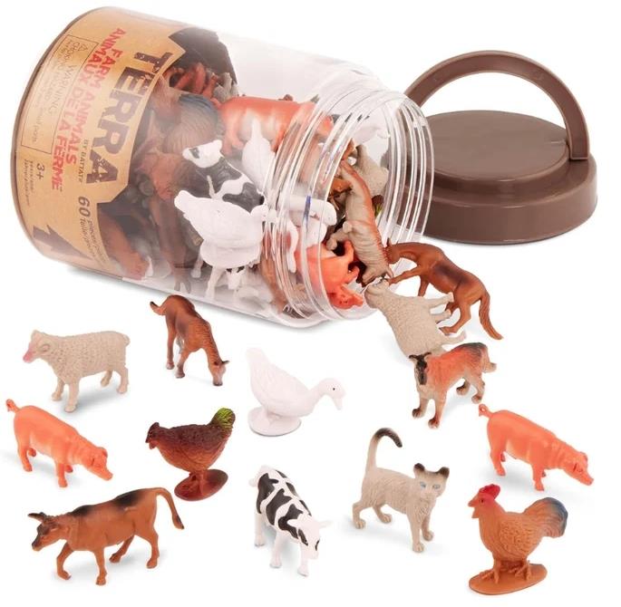 Terra 60 Parça Tüp İçinde Küçük Oyun Seti - Çiftlik