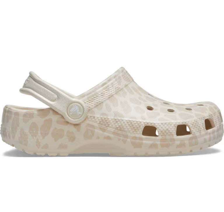 Classic Animal Glitter Clog K - Almond Tint & Leopard