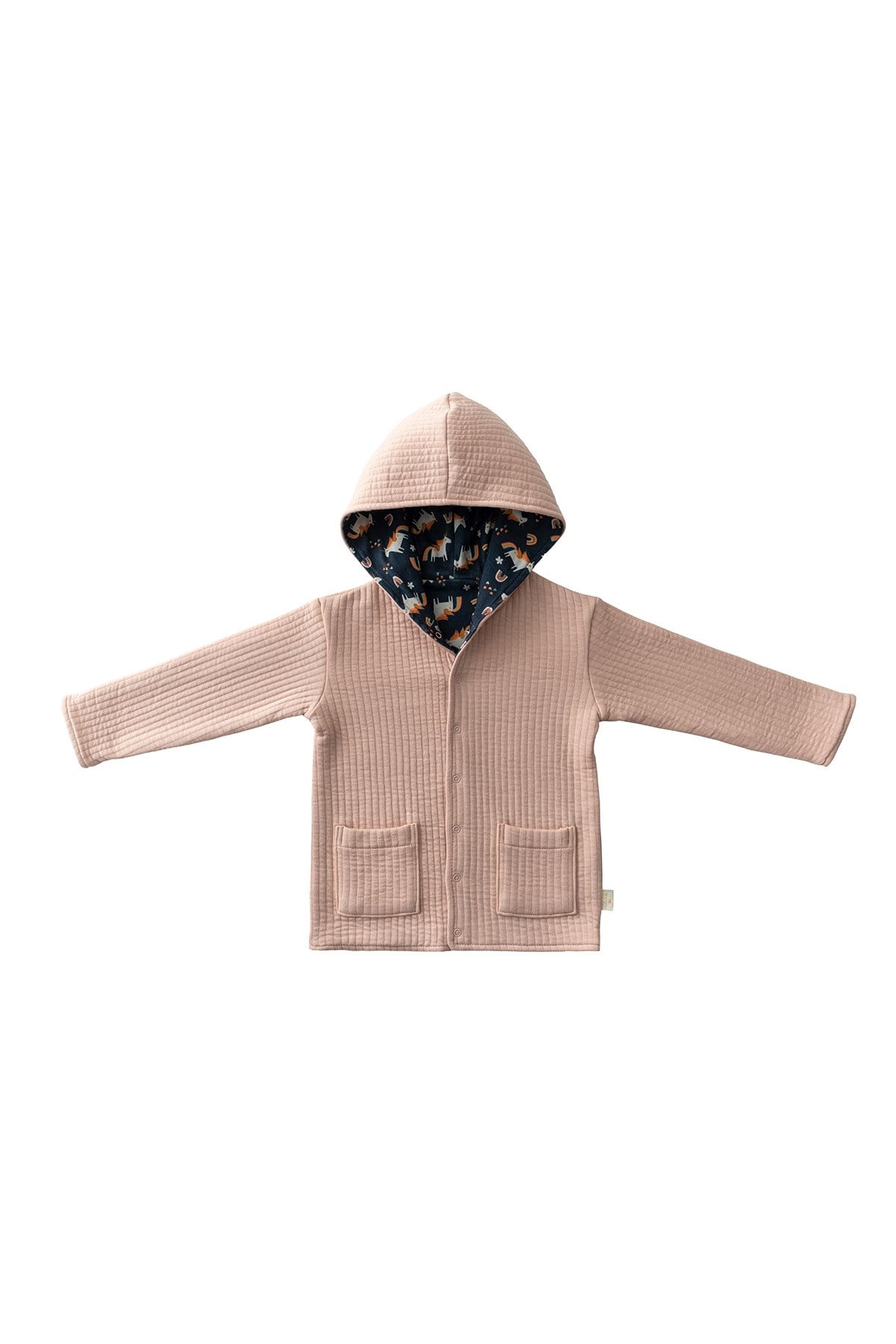 Çift Taraflı Kapüşonlu Ceket / Rainbow Unicorn