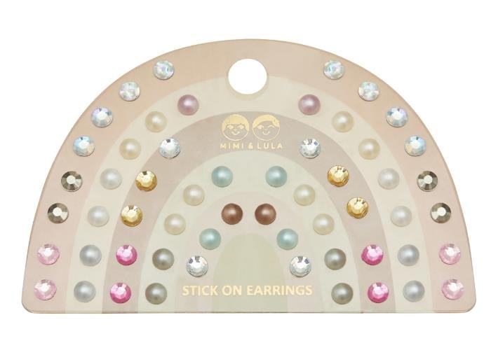 Mimi & Lula Pink Gem & Pearl Sticker Küpe