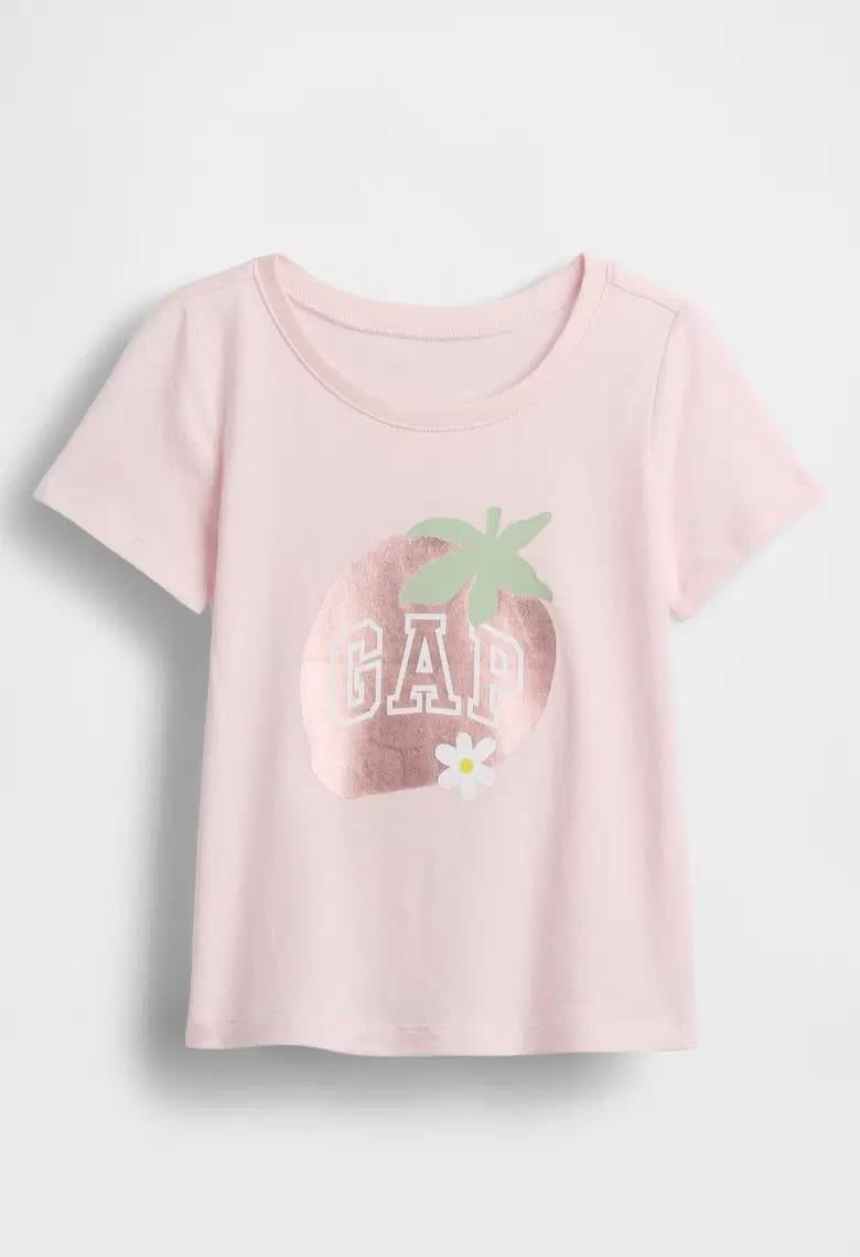Kız Bebek | Grafik Baskılı T-Shirt - Çilek