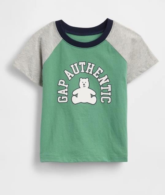 Erkek Bebek | Colorblock Brannan Bear Grafik Baskılı T-Shirt Yeşil