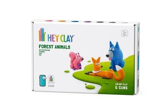 Hey Clay Yaratıcı Kil Seti - Wolf, Fox, Squirrel