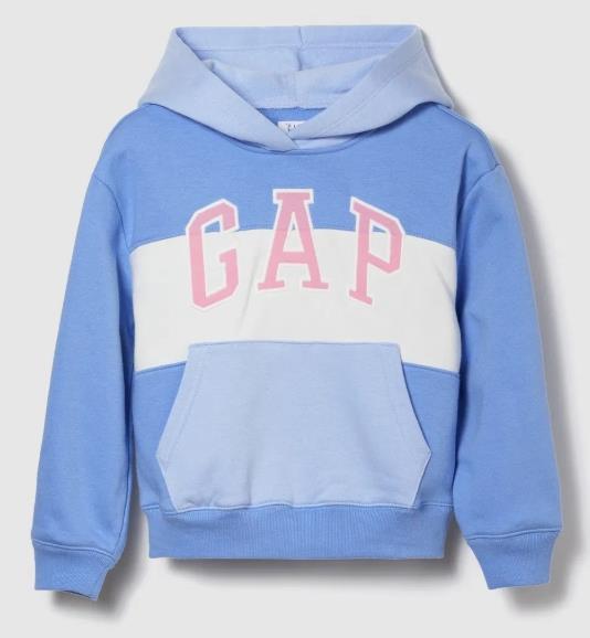 Kız Çocuk | Relaxed Gap Logo Kapüşonlu Sweatshirt - Mavi