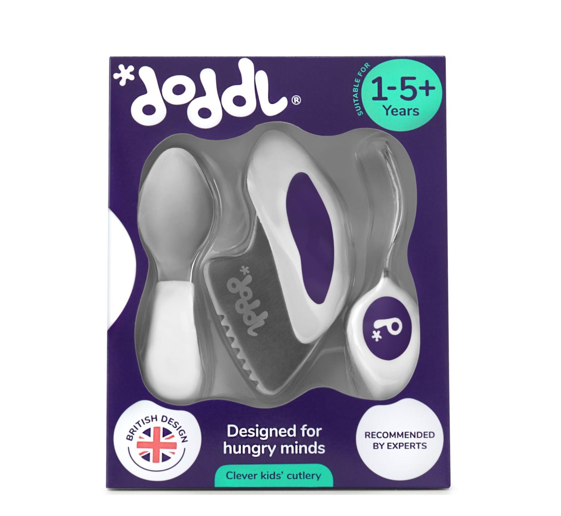 Doddl Çatal Kaşık Bıçak Seti 1-5 Yaş İndigo