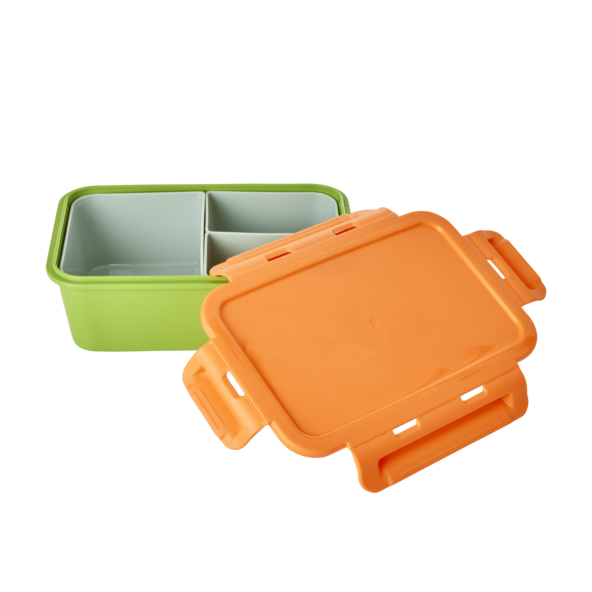Plastik Lunchbox - Orange and Green